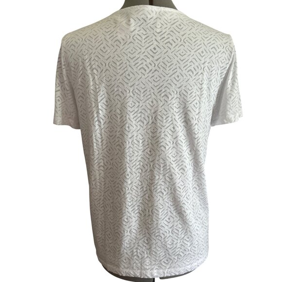 Alfred Dunner White Short Sleeve Embroidered & Sequin Top With Textured Pattern - Picture 3 of 7